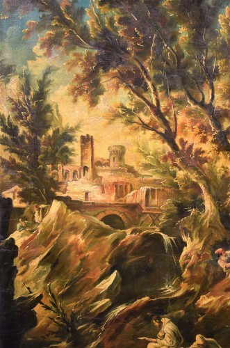 Tableaux et dessins  - Paysage Fantastique - attribué à Alessandro Magnasco (1667 - 1749)
